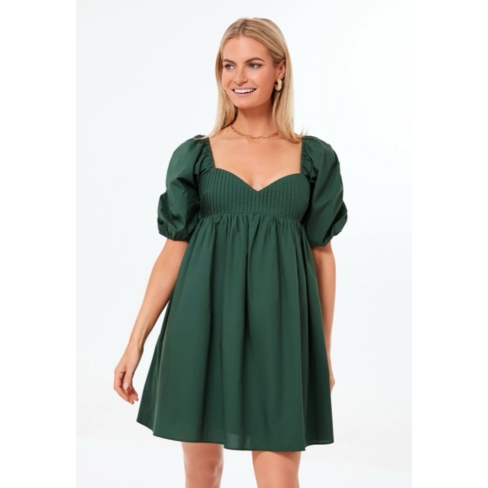 Hyacinth House Emerald Puff Sleeve Sasha Mini Dress
